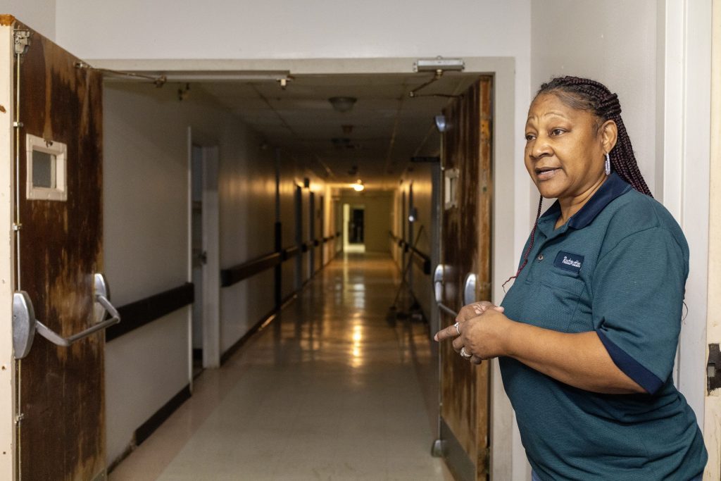 Joann Wilson gives a tour of the former Patients' Choice Medical Center of Humphreys County in Belzoni, Mississippi, on Friday, Nov. 17, 2023.