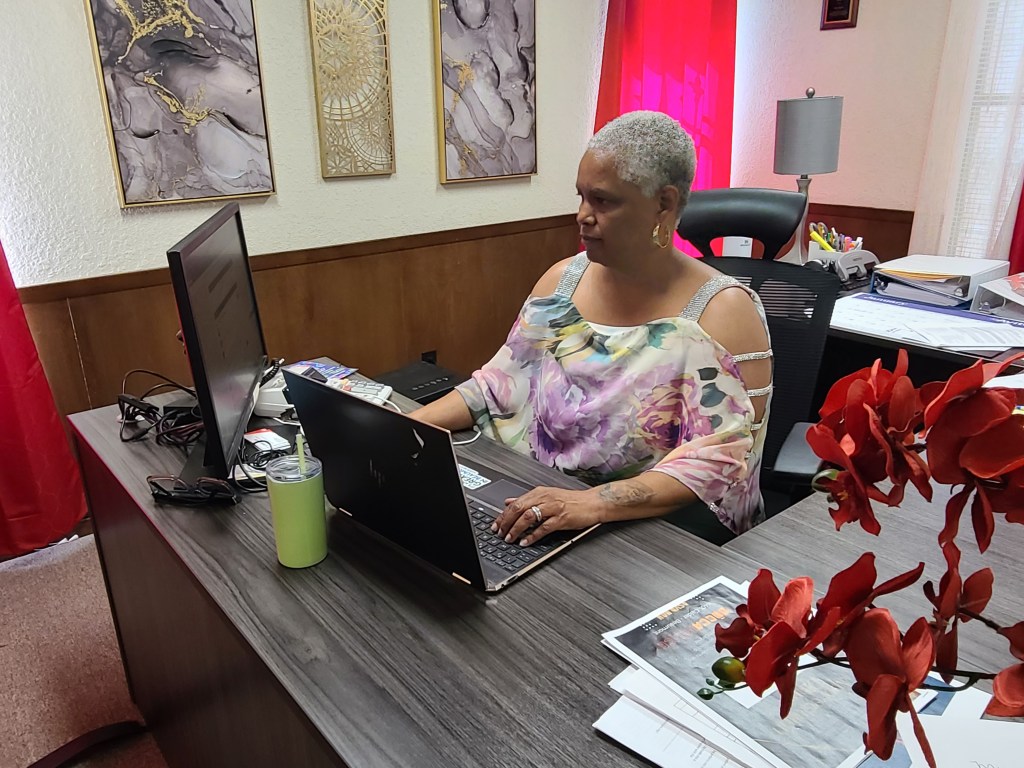 Dena Hughes, CEO of TAN Healthcare, in her office in Beaumont.