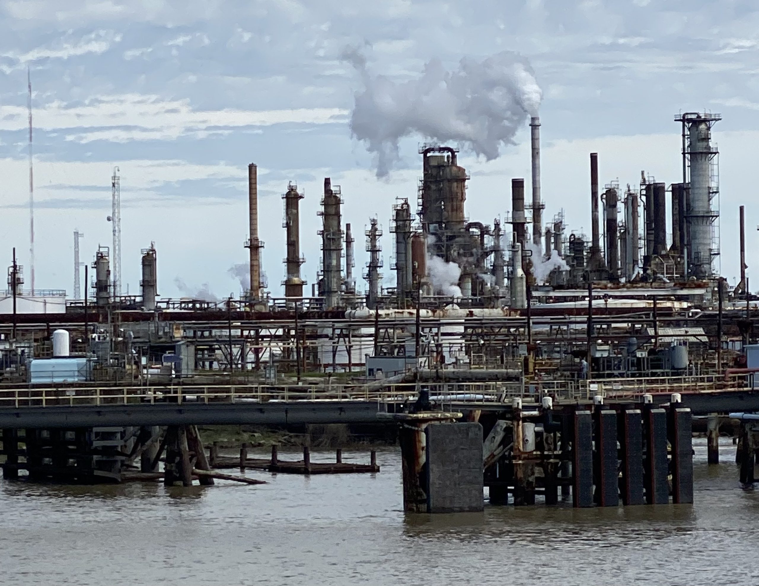 The Chalmette Refining plant along the Mississippi River in Chalmette, Louisiana.