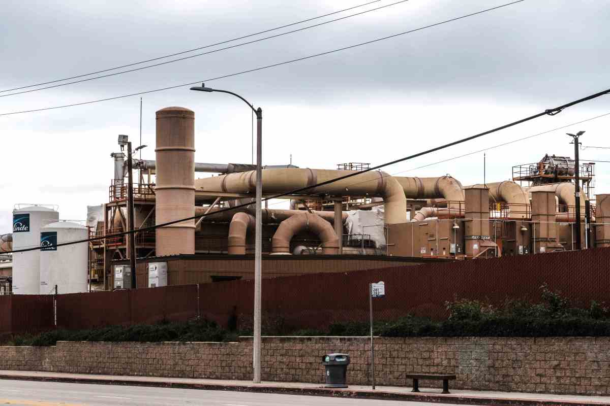 Ecobat’s facility in City of Industry melts down 600 tons of batteries and scrap every day. The resulting ingots of lead will become batteries again.