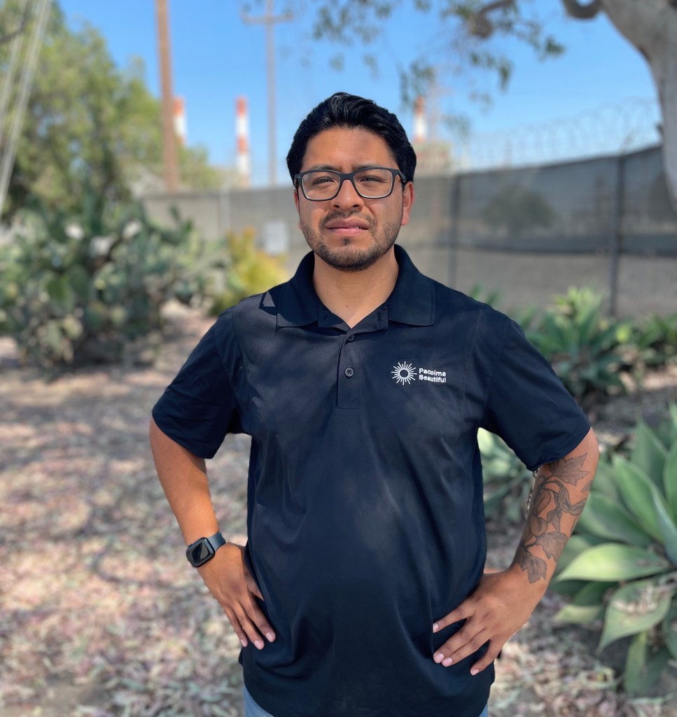 Miguel Miguel, a policy advisor for Pacoima Beautiful, says neighbors of Valley Generating Station are wary of potential hydrogen projects in Los Angeles.